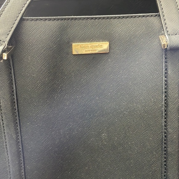 Kate Spade large black tote-needs 1 strap repaired-see photos. Originally >$150. - Picture 2 of 6
